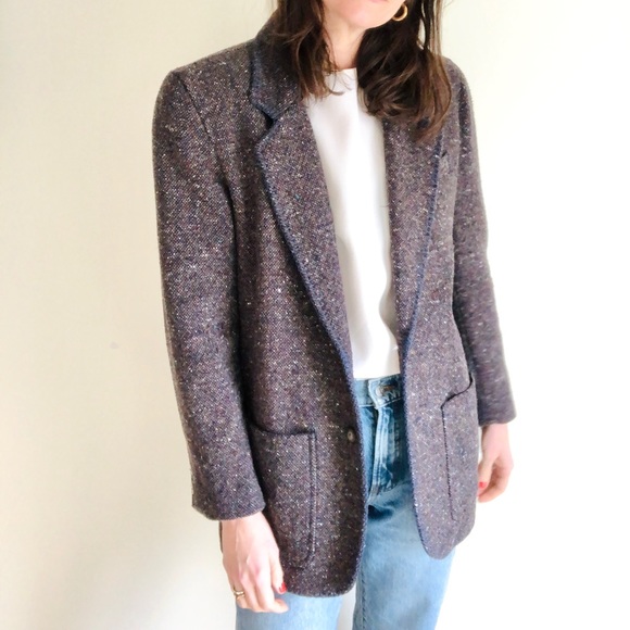 Tweedy square cut wool blazer - Picture 6 of 16